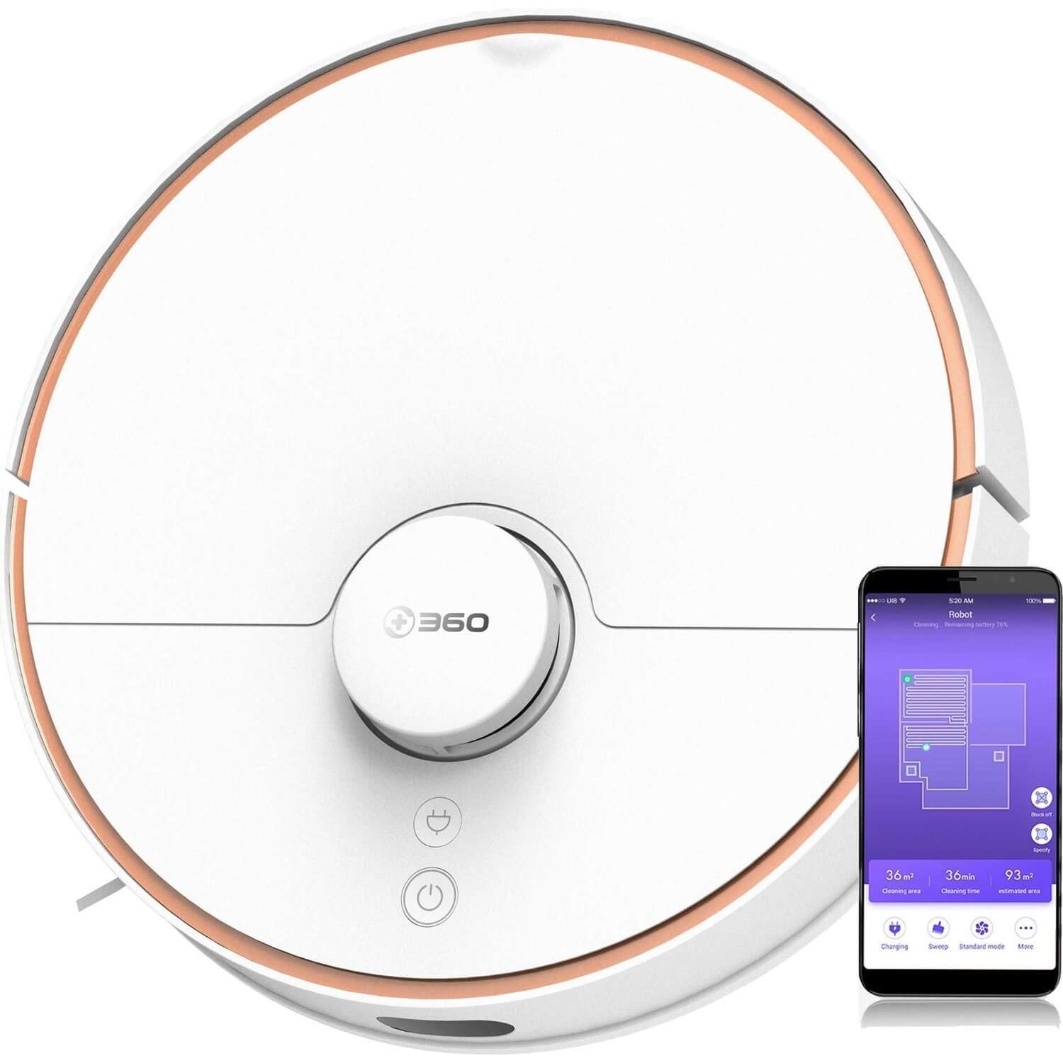 360 S7 Vacuum Mop Pro Cleaner Akıllı Robot Süpürge